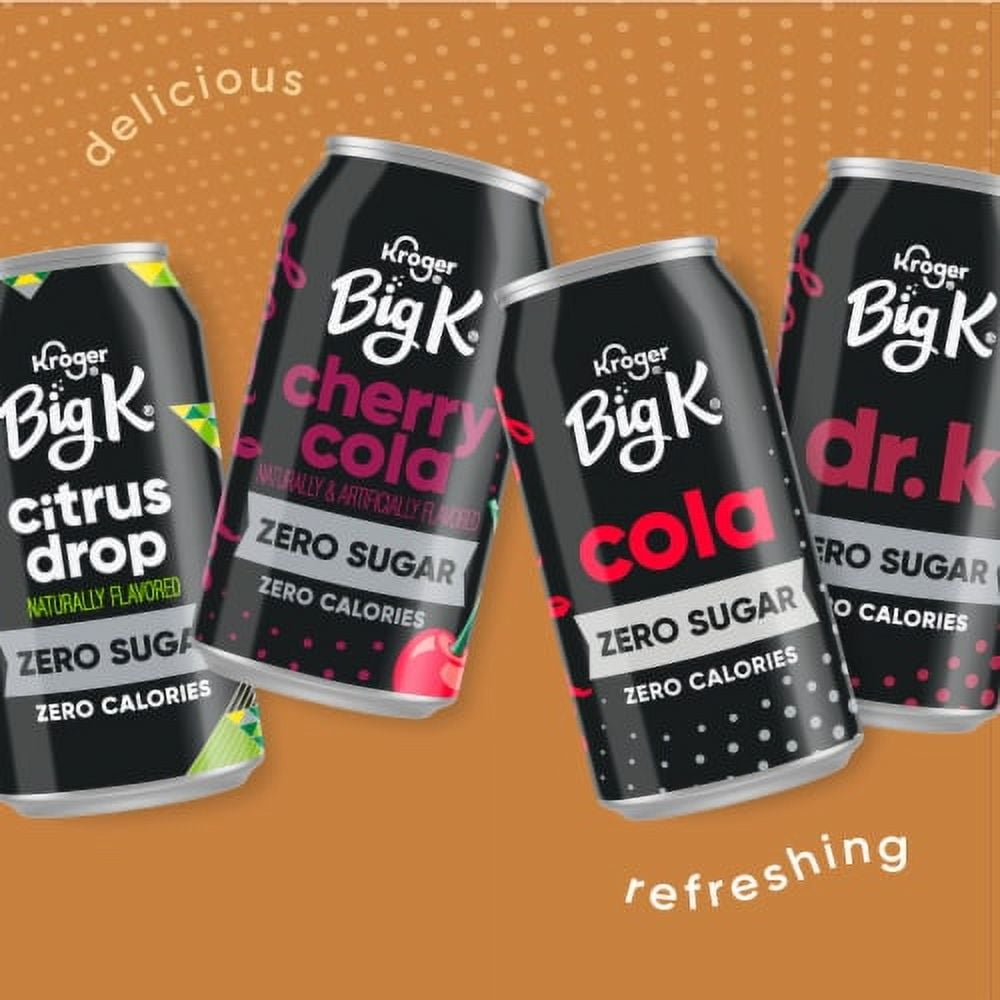 Pack of 2 - Big K Vanilla Cream Caffeine Free Soda Cans 12 pk / 12