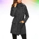 thumbnail image 2 of EeaseMX Chubasquero ligero para mujer, impermeable, ultrafino, para montañismo, exterior, cortavientos, con capucha, para senderismo, ropa impermeable larga y activa (negro, talla L), 2 of 7