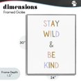 thumbnail image 4 of Stupell Industries Modern Stay Wild Be Kind Gray Framed Giclee Art, 24 x 30, by Katie Griggs, 4 of 8