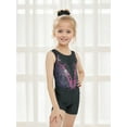 thumbnail image 2 of Gymnastics Leotards for Girls Sparkly Rhinestone Dance Unitards Biketards with Shorts Activewear, 2 of 7