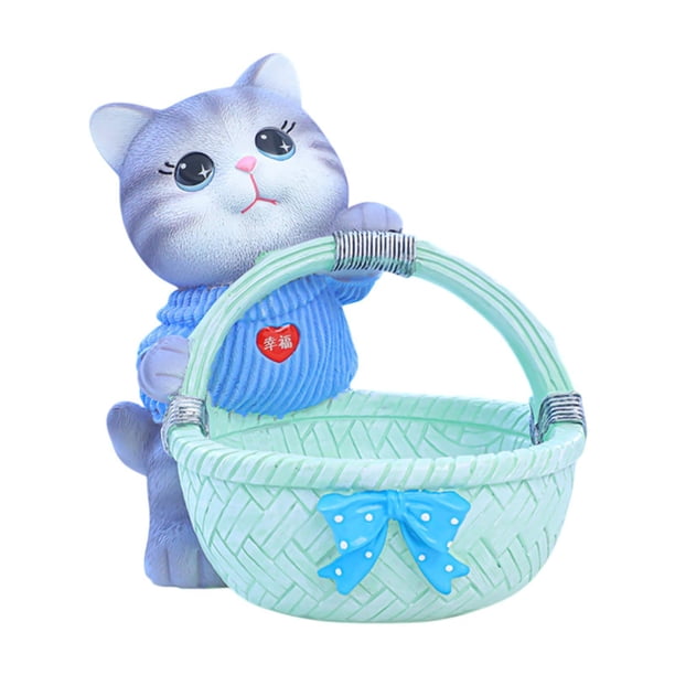 Bandeja para gatos con forma de cuenco para llaves para la entrada, decoración del hogar, decoración de mesa, arte, manualidades, gato moderno Estilo C
