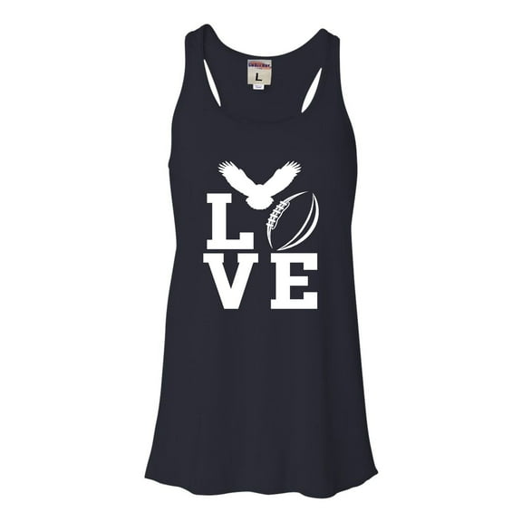 Womens Love Football Philadelphia Flowy Racerback Tank Top T-Shirt