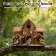 thumbnail image 4 of Bird House Birdhouses for Outdoors Bird House Kit Wren House Bluebird Nesting Box 8" Brown Wooden Birdhouse Creative Outdoor Parrot Villa Bird Feeder Decor, 4 of 6