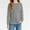 Gray, variant on Girls Long Sleeve Shirts Casual Crewneck Blouses Tops Cotton Girls Shirts with Lace Sleeve Tunics 5-14 Years