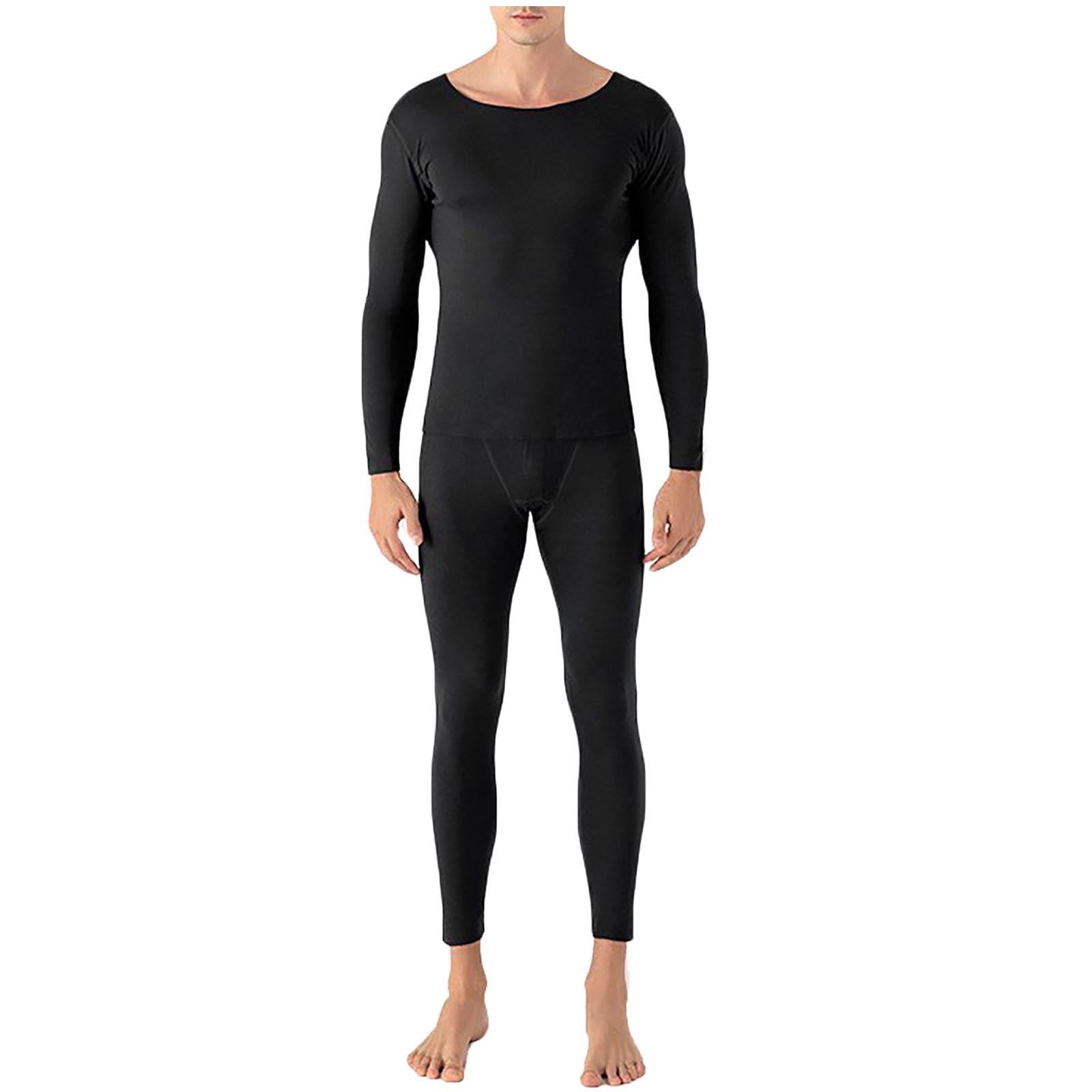Long Johns Thermal Underwear for Men Fleece Lined Base Layer Set Top Bottom for Cold Weather