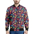 thumbnail image 4 of Chaquetas estilo bombardero con estampado 3D de dibujos animados de estilo hip hop de la calle Harajuku, abrigo de manga larga para hombres, mujeres y niños, chaqueta de vuelo de gran tamaño, 4 of 5