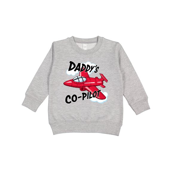 Inktastic Daddys Co-pilot for Fathers Day Toddler Sweatshirt