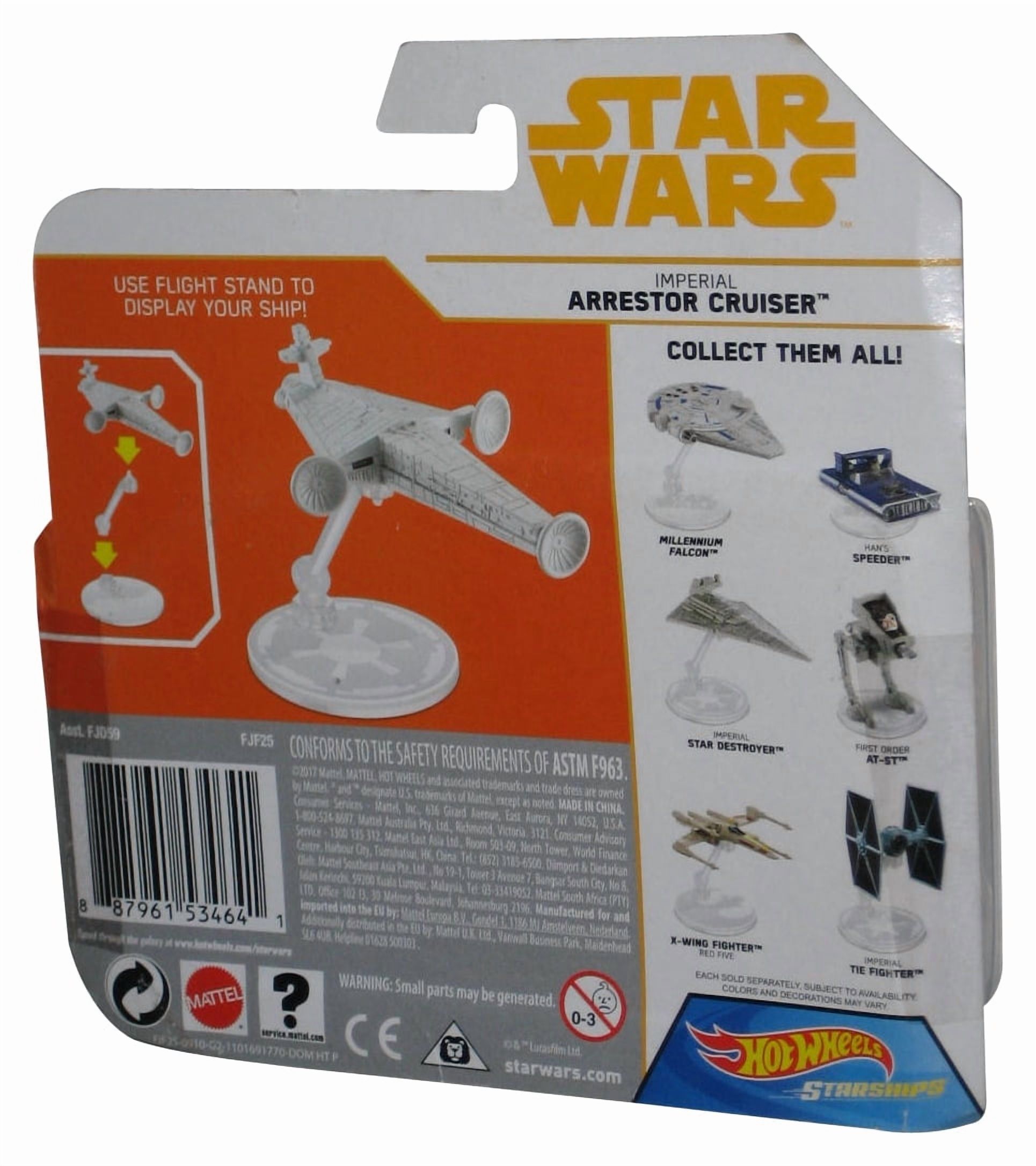 Star Wars Hot Wheels Imperial Arrestor Cruiser (2017) Starships Toy Vehicle - (Card Wear)