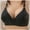 Black, variant on FNFYFH Plus Size Wireless Bras for Women Full Figure Padded Push-up Bra Comfort Breathbale Mesh Air No Underwire Bras Smoothing Deep V Neck T-shirt Underwear