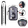 thumbnail image 3 of WIRESTER Cell Phone Pouch Sleeve Case for with Adjustable Crossbody Strap Neck Lanyard for Women Men Working Walking Travelling - Retro Clear Cassette Tape Pop Songs, 3 of 5
