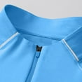 thumbnail image 5 of lkfuzj Men's Lightweight Breathable And Sport Train Solid Color Zipper Long Sleeve Stand Collar Shirt 2024 New Trendy Mens Regular Fit Dress Shirt Comfy TShirts For Men Blue, 5 of 9