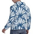 thumbnail image 6 of Balery Blue Shells Pattern Mens Hoodie Kangaroo Pocket Hoodie Pullover Hooded Sweatshirt Ideal for Daily Wear Travel and Home-Small, 6 of 7