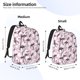 thumbnail image 2 of Disketp Pineapple Flamingo print Canvas Backpack Lightweight Travel Daypack Student Rucksack Laptop Backpack-, 2 of 5