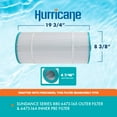 thumbnail image 3 of Hurricane HF-OUT19-01 Advanced Spa Filter Cartridge Outer Filter Replacement, 3 of 6