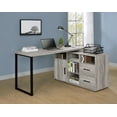 thumbnail image 2 of Hertford 59-inch L-Shape Computer Desk Grey Driftwood, 2 of 15