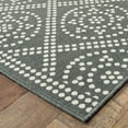 thumbnail image 5 of 9' X 13' Grey Geometric Stain Resistant Indoor Outdoor Area Rug, 5 of 6
