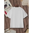 thumbnail image 3 of Camiseta Para Mujer De Verano Cuello RedondoWomen'S Summer Casual T-Shirt Fashion Valentine'S Day Romantic Love Cartoon Cute Doodle Heart FlowerCamisetas de verano para mujer, manga corta, cuello re, 3 of 7