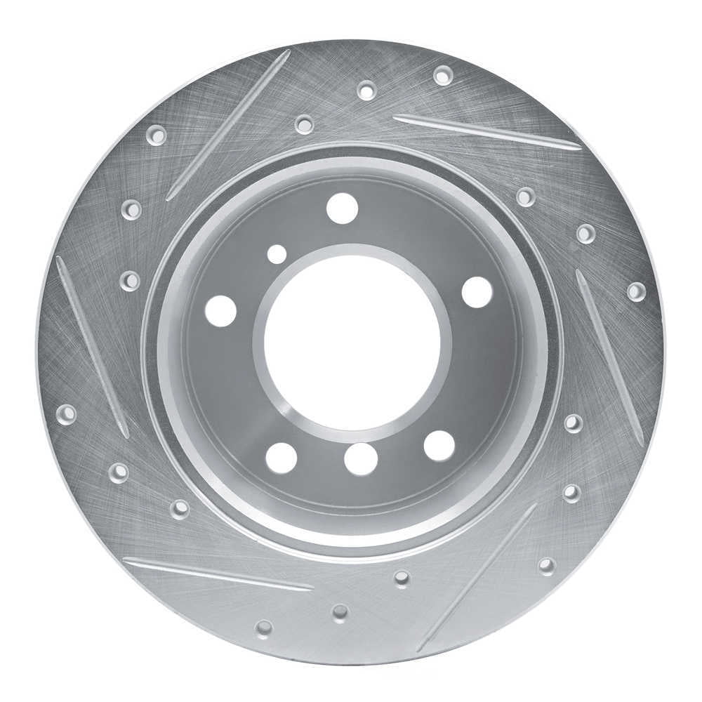 Dynamic Friction Company 631-40038R DFC Brake Rotor - Drilled And Slotted - Silver