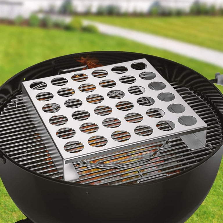 BBQ Grill Rack with 36 Holes Large Capacity Heat Resistant Food Grade Stainless Steel Multifunctional Utensils Perfect for Chili Pepper Chicken Legs Essential Grill Accessories Walmart