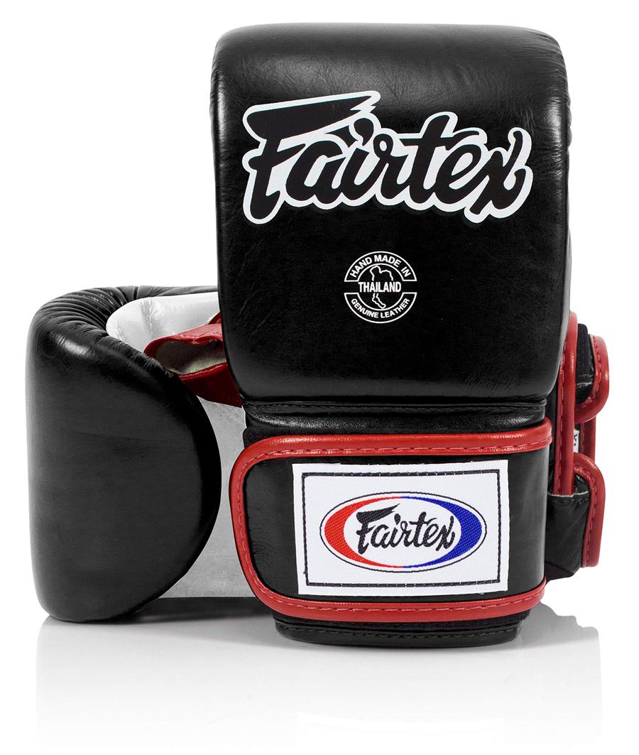 Fairtex Muay Thai Bag Gloves TGO3Bag GlovesOpen ThumbBlack/White/Red