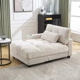 thumbnail image 4 of UNITED WE WIN Sleeper Sofa Couch Bed, Oversized Chaise Lounge Chair, Cozy Cloud Couch with Storage, Modern Convertible Sectional Sofa for Living Room, Apartment, Dorm(Beige), 4 of 17