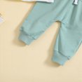 thumbnail image 6 of Toddler Baby Boy Clothes Fall Winter Outfit Patchwork Color Block Long Sleeve Sweatshirt Pullover Tops Stretch Pants Playwear Set Christmas 2PCS Set Kaprioy Boys, 6 of 9