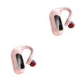 thumbnail image 1 of Bearachild Auricular Inalámbrico Recargable Auricular Pantalla digital Compatible con Bluetooth 5.0 Auricular Auricular colgante, Rosa Type1 NO1, 1 of 6