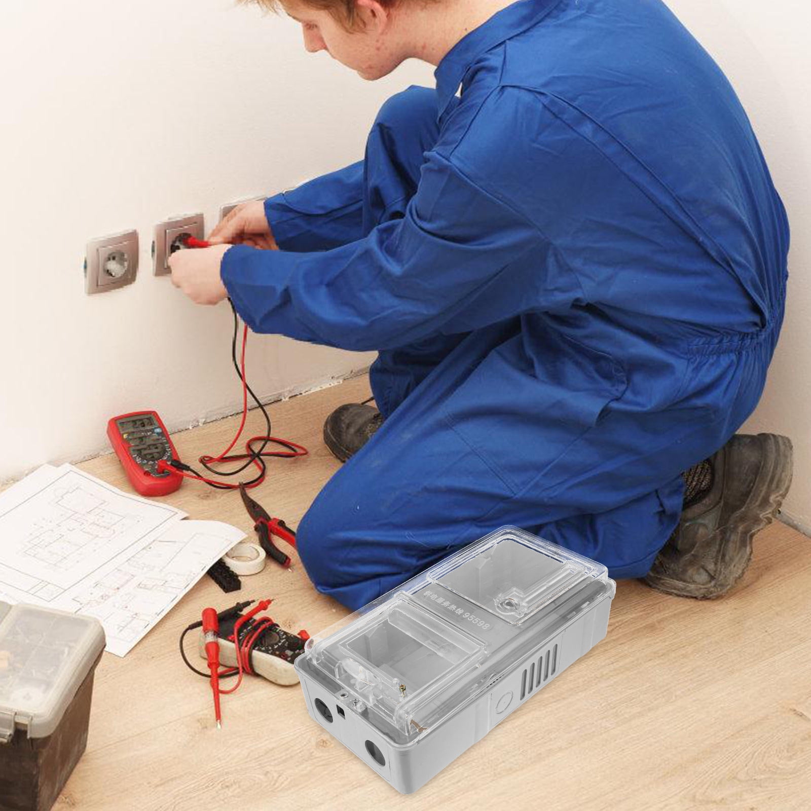 MEIBUTYUP Household Electric Meter Box Cover Multi-Color Pc Transparent Waterproof Easy Installation