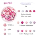 thumbnail image 4 of Litake 200Pcs Silicone Beads for Keychain Making DIY Necklace Bracelet Jewelry Silicone Accessories with 5M Rope, 4 of 9