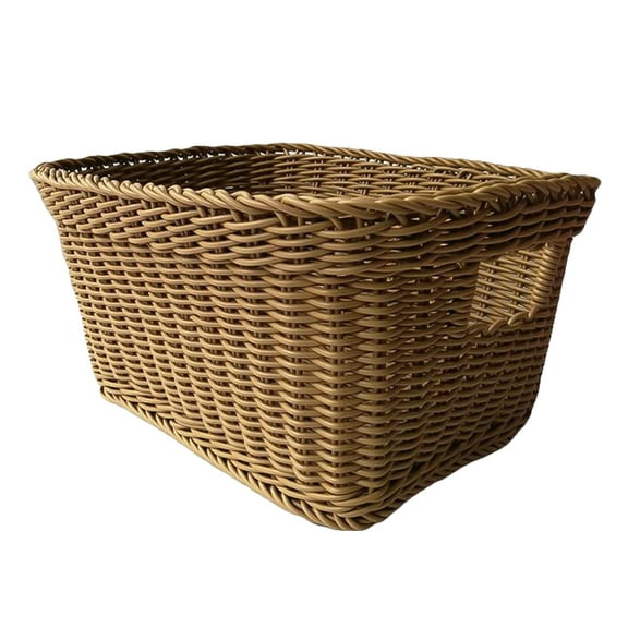 HOMEMAXS  Laundry Basket Dirty Clothes Hamper Rattan Storage Retro Style