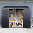 thumbnail image 6 of 8x6 FT Resin Storage Shed with Two Windows - Floor  & Lockable Door for Garden Tool Organization, 6 of 8