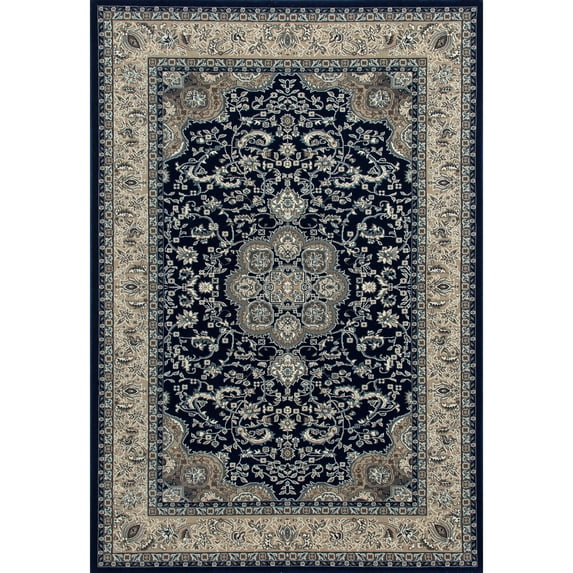 Traditional High Quality Center Medallion Woven Area Rug with Border, 071