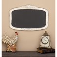 thumbnail image 2 of DecMode Cream Wood Carved Top Sign Wall Decor with Chalkboard, 2 of 13