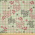 thumbnail image 2 of Ambesonne Vintage Fabric by the Yard Microfiber, Pastel Flowers Leaves, 10 Yards, Pink Beige Purple, 2 of 2