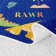 thumbnail image 5 of Homewish Dinosaur Twin Quilt Set for Kids Boys, Funny Wildlife Twin Coverlet Set, 2 Pieces, 1 Comforter and 1 Pillowcase, 5 of 7