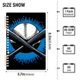 thumbnail image 3 of Haosy Baseball Bat and Baseball Notebooks 1-subject Journal 60 Sheets A5 College Ruled Paper Detachable Ring 8.3"x5.7", 3 of 8