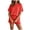 Red, variant on Womens 2 Piece Shorts Set Summer Casual Short Sleeve T Shirts Drawstring Ruffle Shorts Pajamas Lounge Set Red for Size M