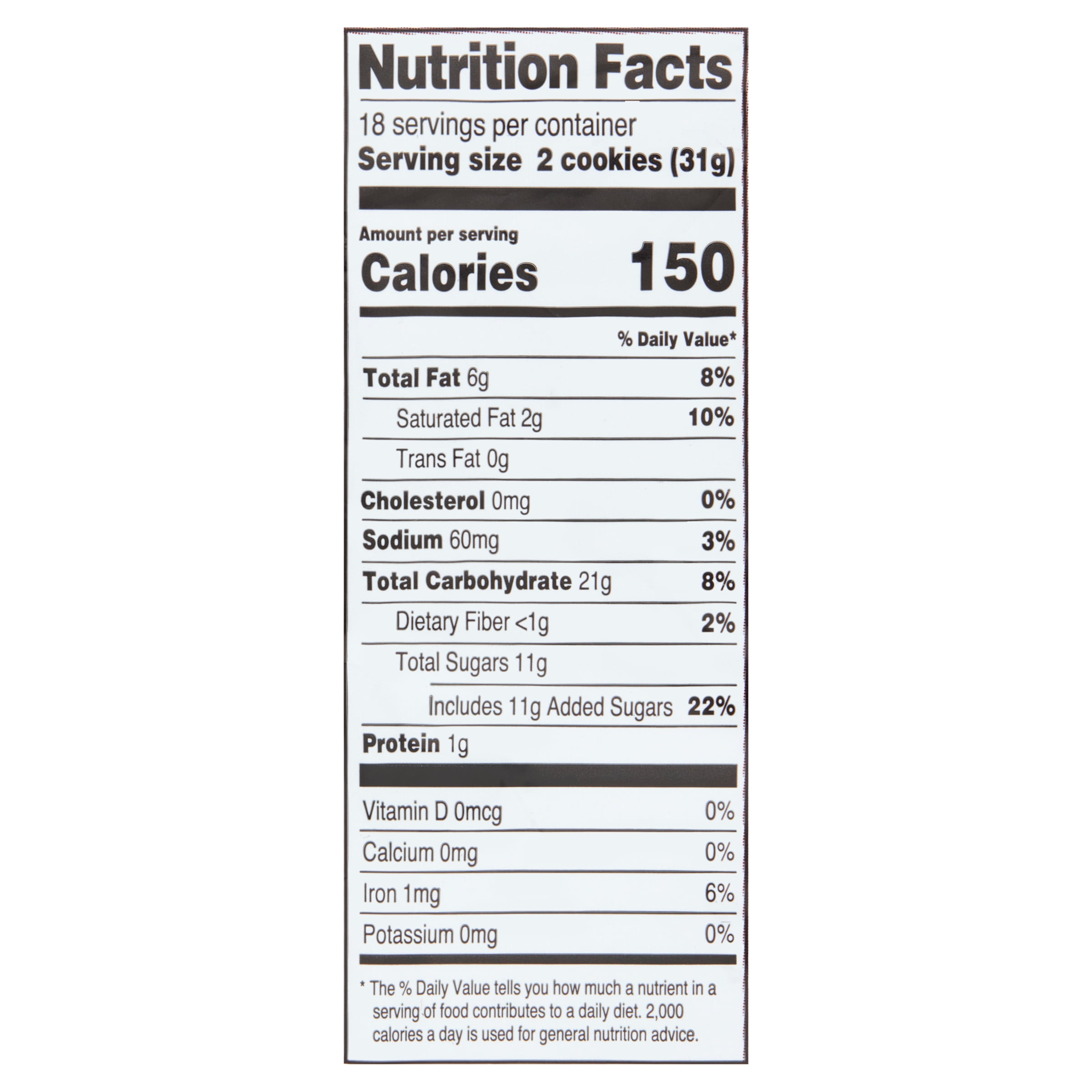 Great Value Chewy Chocolate Chip Cookies, 19.5 oz