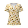 thumbnail image 3 of Naloa Shiba Inu Sunflower Print T-Shirts Short Sleeve V Neck Tees for Women Fashion Tops Trendy Lightweight Soft Casual Summer Outfits Clothes, 3 of 5