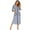 Blue, variant on Newway Women Plus Size Plaid Nightgown Long Soft Warm Leisure Ladies Zipper Front Pajamas with Pocket