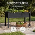 thumbnail image 4 of Best Choice Products 48x24x30in Raised Garden Bed, Elevated Wooden Planter for Yard w/ Foot Caps, Liner - Black, 4 of 8