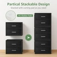 thumbnail image 4 of Stackable Storage Drawers Closet Organizers and Storage Fabric Black 2 Drawer Dresser for Bedroom Modern, 4 of 18