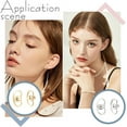 thumbnail image 7 of 4 Pairs Earring Backs for Studs 2 Colors Brass Earring Lifters Flower Locking Earring Backs for Heavy Earring EarLobe Support Patches for Earrings 12.5mm×7.5mm, 7 of 7