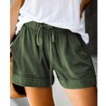 thumbnail image 4 of ZyeKqe Shorts for Women Drawstring Elastic Waist Casual Short Plus Size Summer Beach Shorts with Pockets, 4 of 7