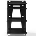 thumbnail image 3 of Pemberly Row Modern Wood Turntable Stand with Shelves in Black, 3 of 7