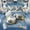 Blue 01, variant on Art Soccer Graffiti Twin Bedding for Boys, Sketch Ball Bedding Comforter Set, Grey Blue, Grey Reversible, 7-Piece