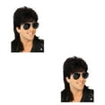 thumbnail image 4 of Shengyu Realistic Appearance Mens Wig For Punk Rock Disco Party Suitable For Various Occasions Wig Cover Black 2Set, 4 of 6