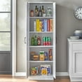 thumbnail image 2 of TMS Fletcher Modern Farmhouse Kitchen Pantry Cabinet, White Finish, 2 of 2