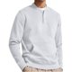 thumbnail image 1 of Blusas y camisas de manga larga con cuello en V para hombre, sudadera informal de color liso con bolsillos y botones, camisetas de poliéster de manga larga con cuello en V para hombre, 1 of 4