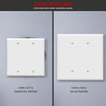 thumbnail image 2 of ENERLITES Double Blank Outlet Cover, Two Gang Jumbo Wall Plate, Oversized 2-Gang, Unbreakable Polycarbonate Thermoplastic, UL Listed, 8802O-W, White, 2 of 3